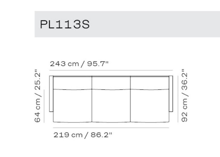 Skandynawska sofa Lissoni 3 Fritz Hansen