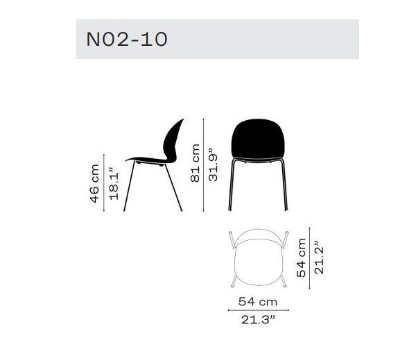 Designerskie krzesło N02 Chair Recycle Fritz Hansen