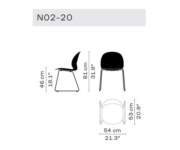 Designerskie krzesło N02 Chair Recycle steel sledge base Fritz Hansen