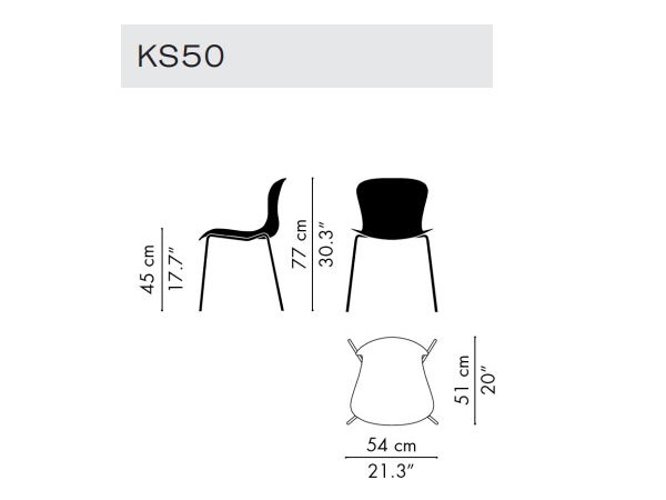 Designerskie krzesło NAP chair steel base Fritz Hansen