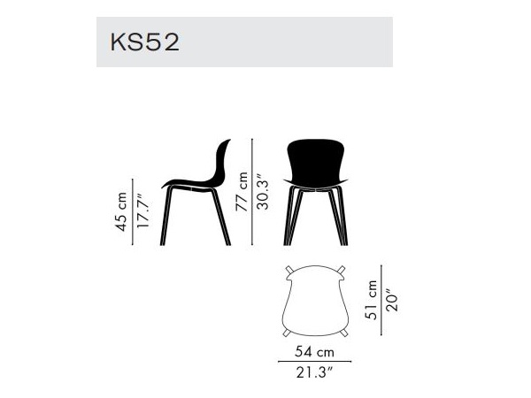 Designerskie krzesło NAP wood oak veneer legs Fritz Hansen