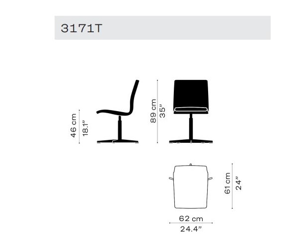 Designerskie krzesło biurowe Oxford Chair Fritz Hansen