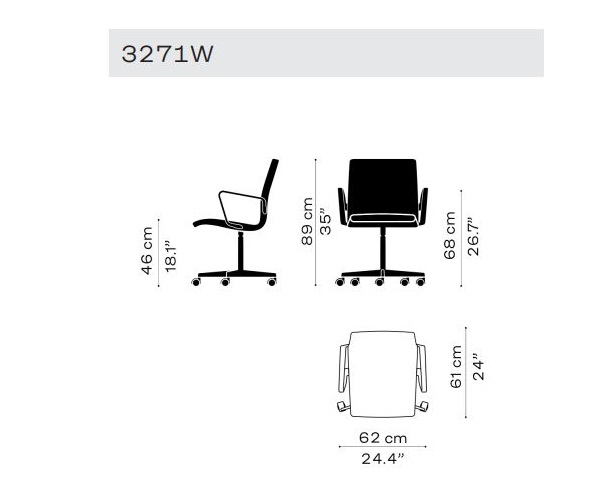 Designerskie krzesło biurowe Oxford office Fritz Hansen