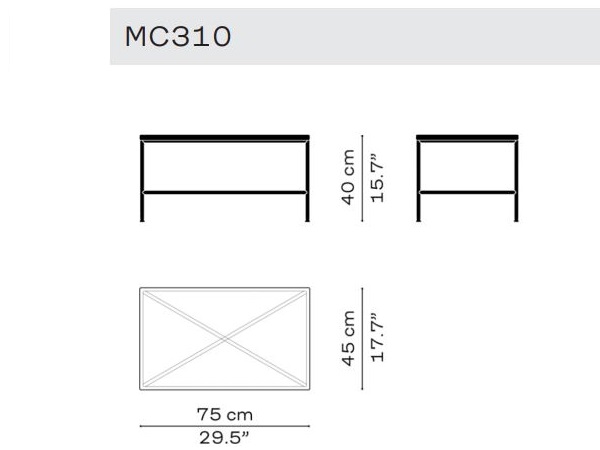 Stylowy stolik kawowy Planner MC310 Fritz Hansen