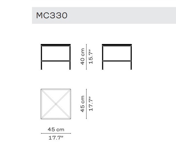 Stylowy stolik kawowy Planner MC330 Fritz Hansen