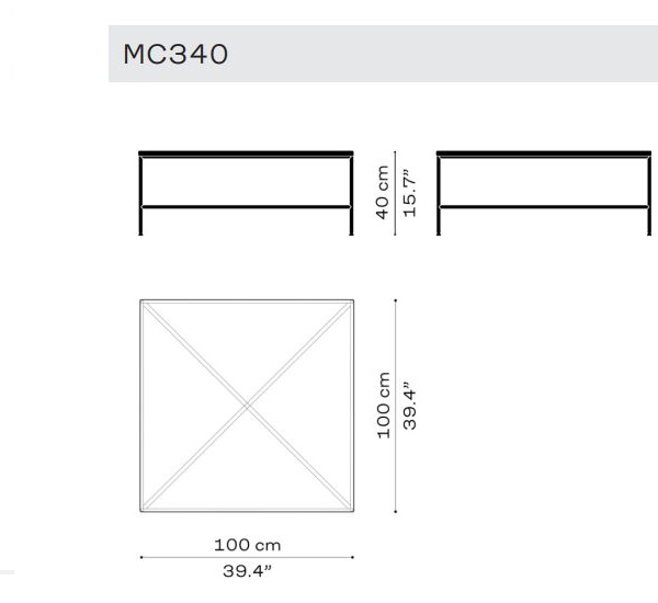 Stylowy stolik kawowy Planner MC340 Fritz Hansen