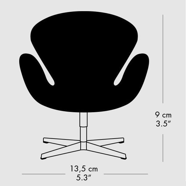 Miniaturowy legendarny fotel Swan chair Fritz Hansen