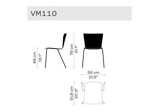 Krzesło skandynawskie Vico Duo VM110 Fritz Hansen