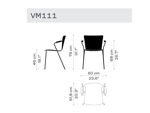 Krzesło skandynawskie tapicerowane Vico Duo VM111 Fritz Hansen