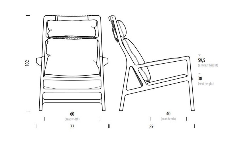 Dedo fotel Gazzda Design Spichlerz wymiary