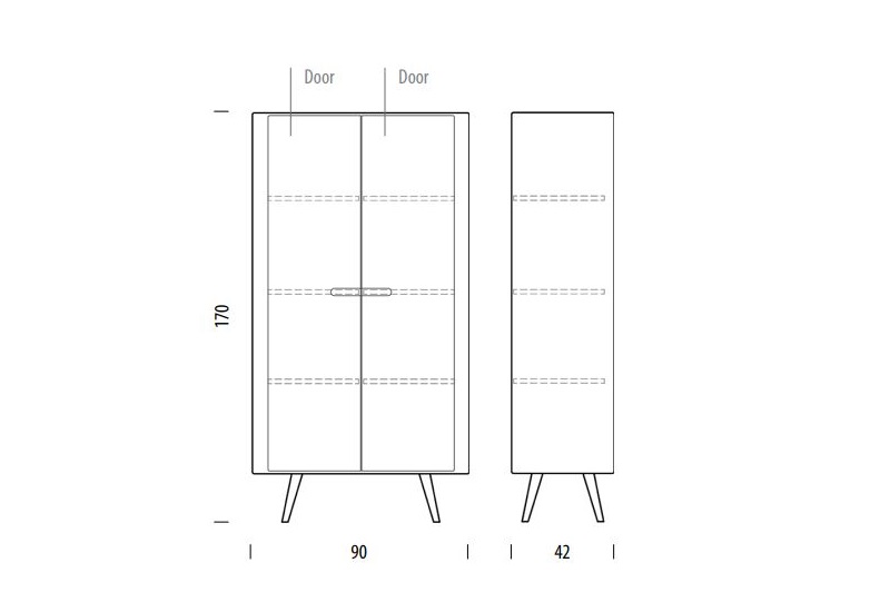 Ena Cabinet 90 komoda Gazzda Design Spichlerz 170 wymiary