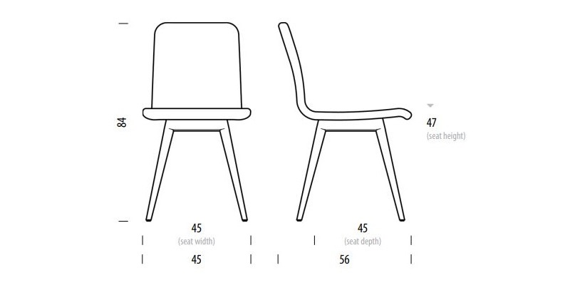 Ena krzesło Gazzda Design Spichlerz wymiary
