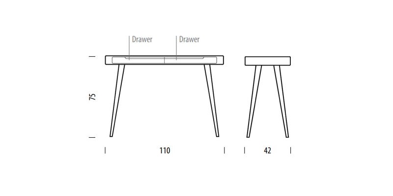 Ena toaletka Dressing Table Gazzda Design Spichlerz wymiary