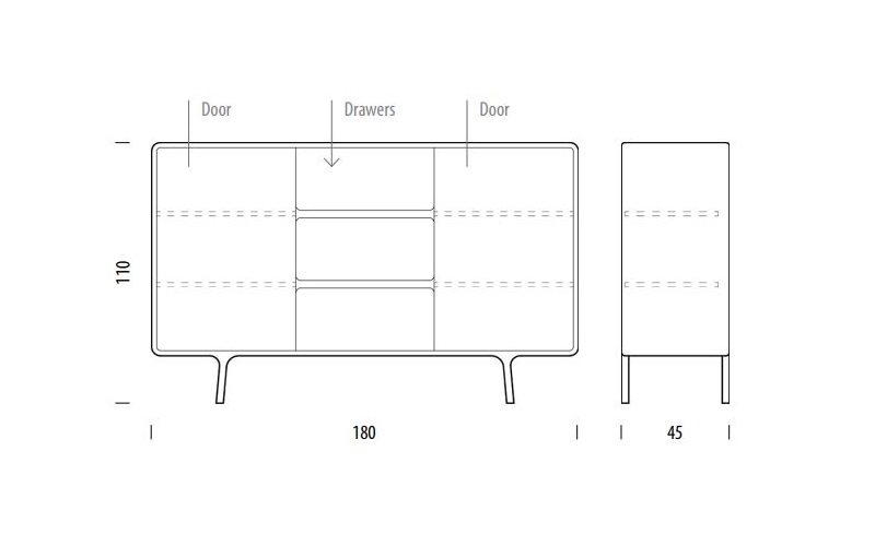 Fawn Dresser komoda Gazzda Design Spichlerz wymiary