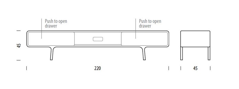 Fawn Lowboard - 2 Drawers Gazzda Design Spichlerz wymiary