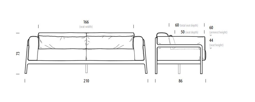 Fawn sofa 3 Gazzda Design Spichlerz wymiary
