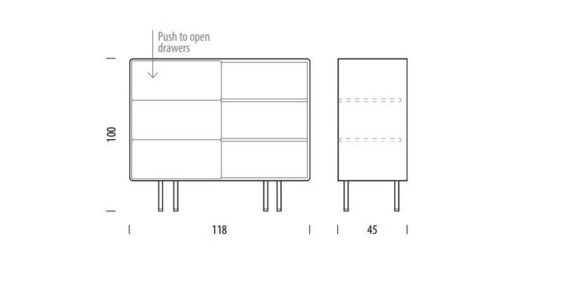 Fina Dresser 118 With Drawers Gazzda Design Spichlerz wymiary