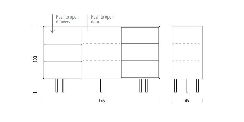 Fina Dresser 176 With Drawers Gazzda Design Spichlerz wymiary