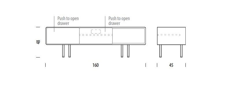 Fina Lowboard 160 Gazzda Design Spichlerz wymiary