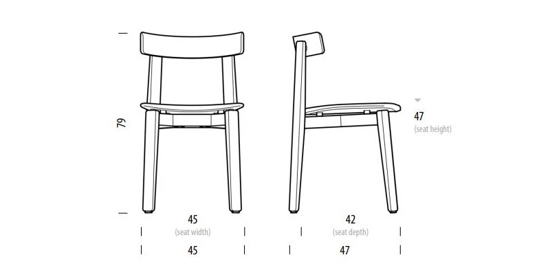 Nora Chair krzesło Gazzda Design Spichler wymiary