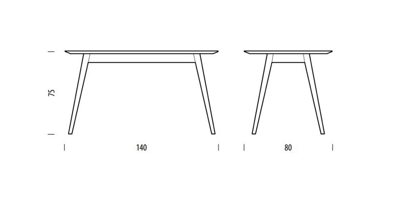 Stafa biurko bez półki Gazzda Design Spichlerz wymiary