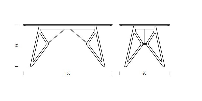 Tink stół Gazzda Design Spichlerz 160 wymiary