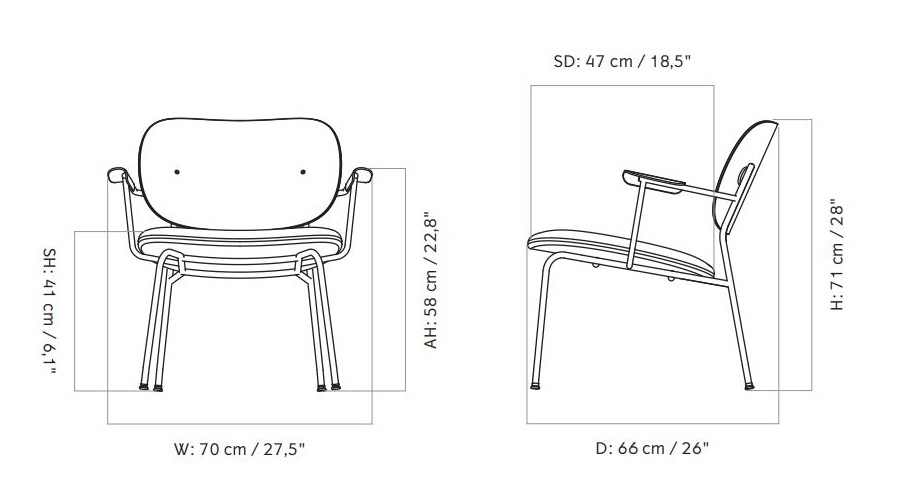 Co Lounge fotel MENU w Design Spichlerz wymiary