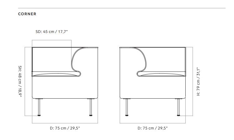 Eave Dining Sofa MENU w Design Spichlerz narożnik wymiary