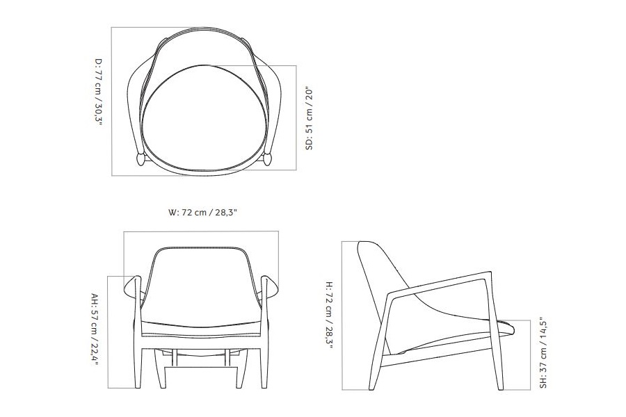 Elizabeth Lounge Chair fotel MENU w Design Spichlerz wymiary