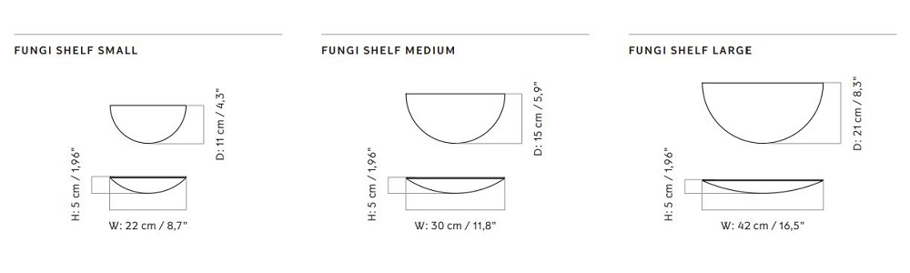 Gridy Fungi półka Menu Design Spichlerz wymiary