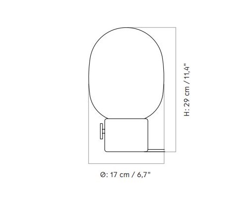 JWDA lampa stołowa Menu Design Spichlerz wymiary