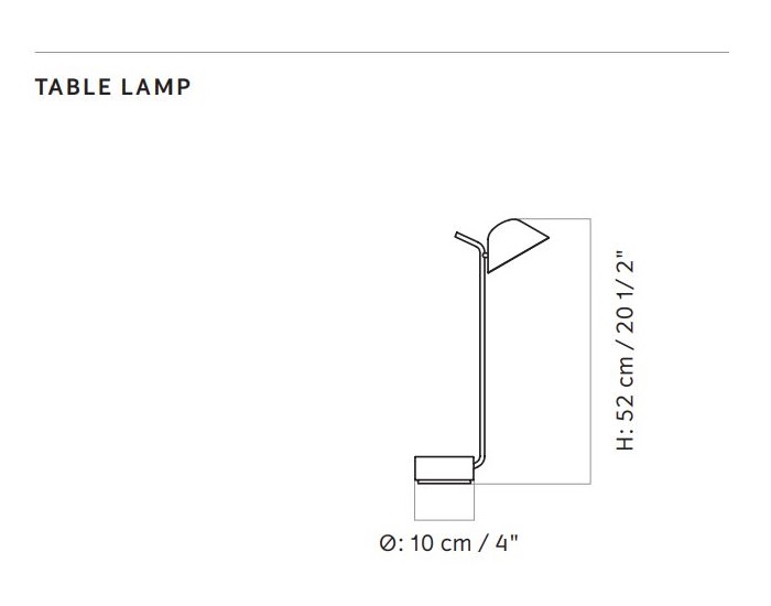 Peek lampa stołowa Menu Design Spichlerz wymiary