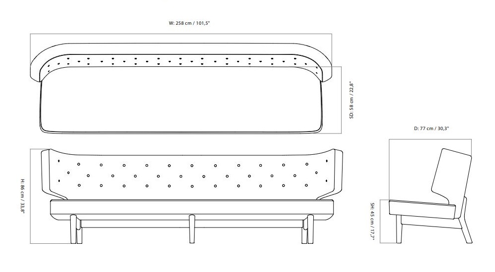 Radiohus P3 sofa MENU w Design Spichlerz wymiary