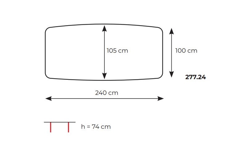 Arcos 240 stół Tonon Design Spichlerz wymiary