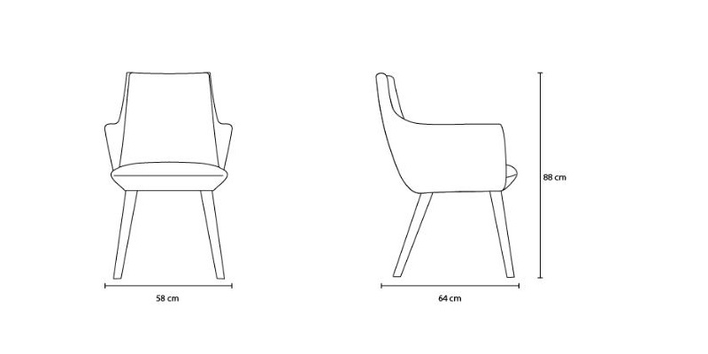 Beret Armchair 301 krzesło Tonon Design Spichlerz wymiary