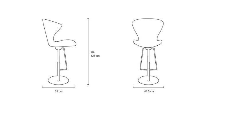 Concept 902 krzesło barowe Tonon Design Spichlerz wymiary