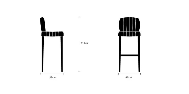 Gallant 344 krzesło barowe Tonon Design Spichlerz wymiary