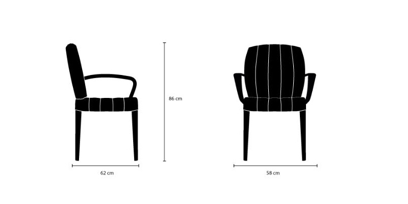 Gallant Armchair 344 krzesło Tonon Design Spichlerz wymiary