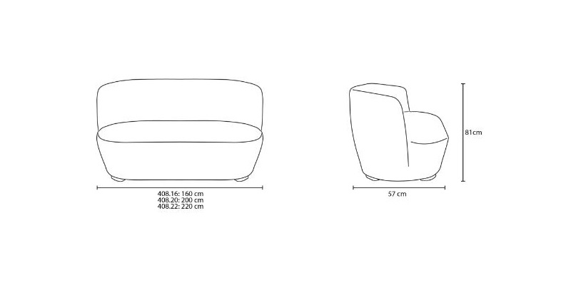 Globe 408 sofa Tonon Design Spichlerz wymiary