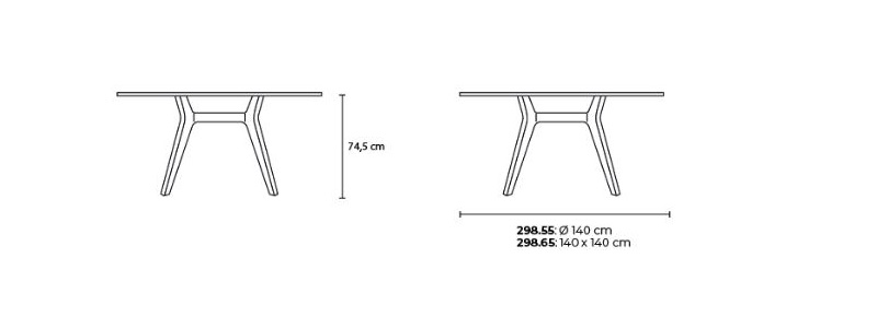 Libra 298 stół Tonon Design Spichlerz wymiary