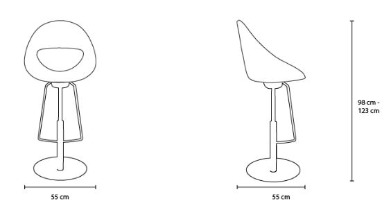 Lucky 906 krzesło barowe Tonon Design Spichlerz wymiary