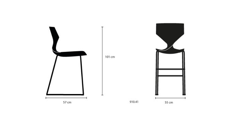Quo 910 krzesło barowe Tonon Design Spichlerz wymiary