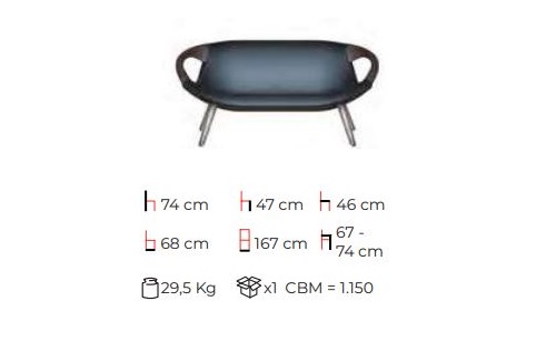 Up Little sofa 917 Tonon Design Spichlerz wymiary