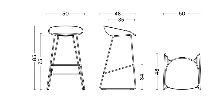 Hoker Hay About a Chair AAS 38 wymiary 75