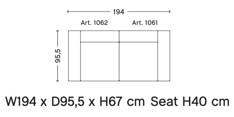 HAY Mags sofa dwuosobowa wymiary