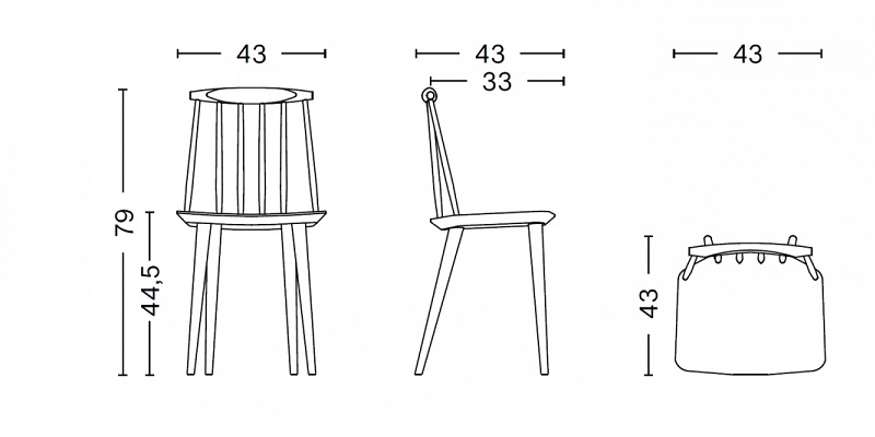 J77 krzesło skandynawskie HAY