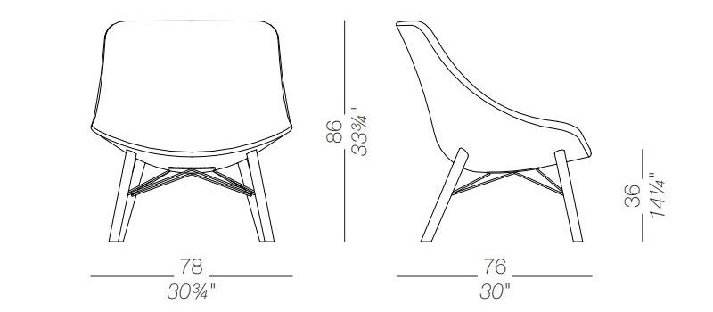 Bardzo wygodny fotel Auki S115 Lapalma wymiary