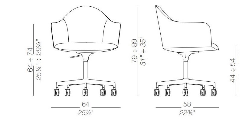 Ergonomiczne krzesło biurowe Edit S574 Lapalma