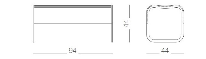 Designerska ławka modułowa ZA S13 Lapalma