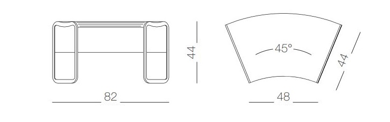 Designerska ławka modułowa ZA S14 Lapalma